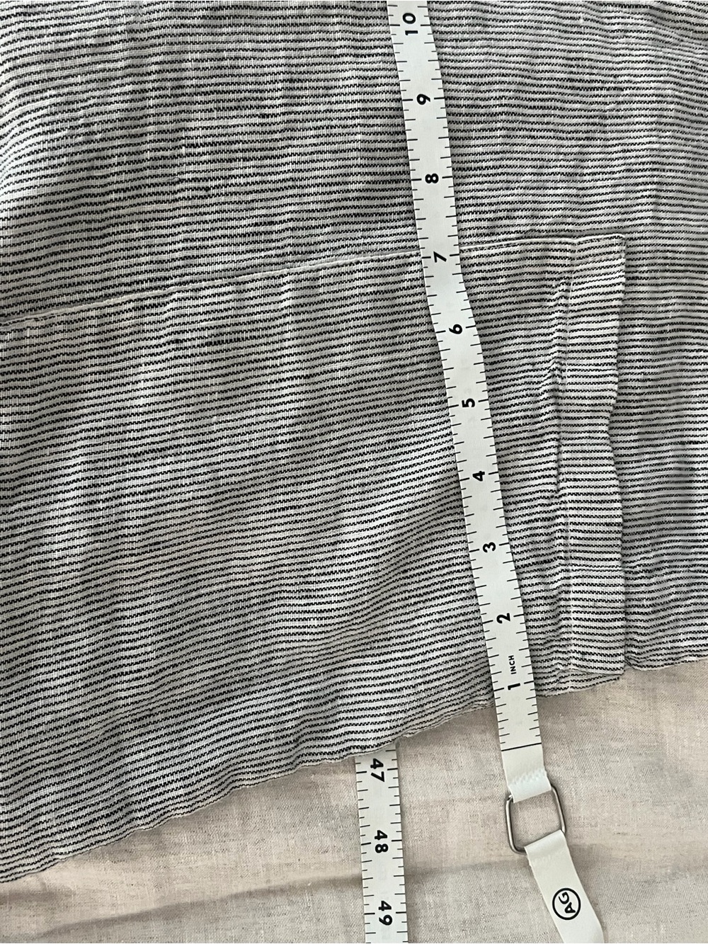 Linen-Blend Wide Leg Jumpsuit in Light Gray - Picture 4 of 4
